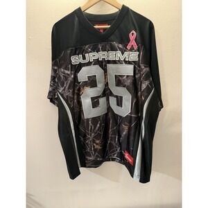 Supreme Breast Cancer Awareness Football Jersey - Black - L  Brand New